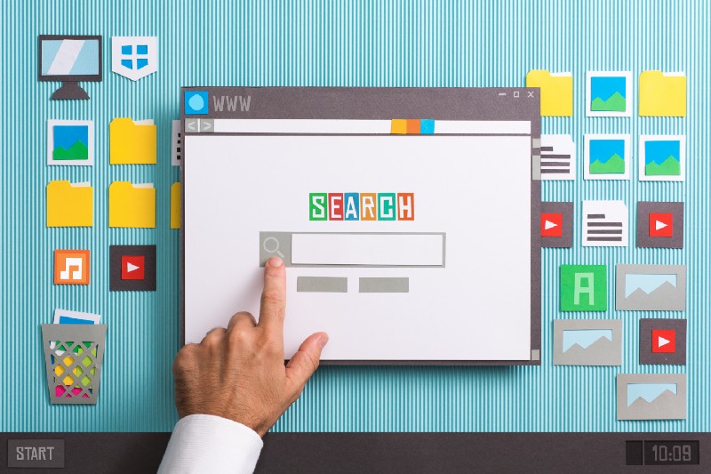 Clicking search symbol