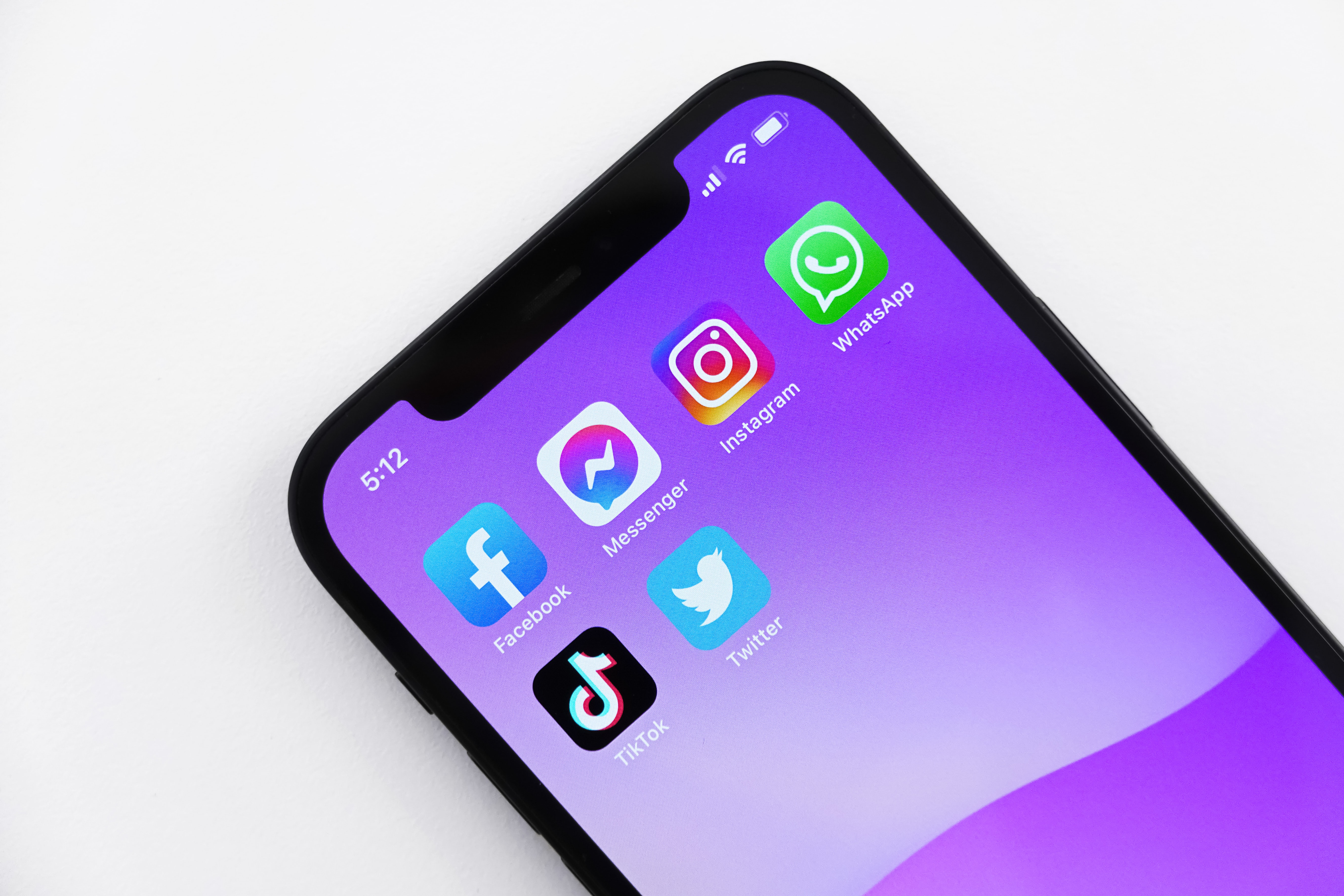 Different app icons seen on a smartphone
