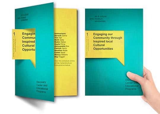 Die cut brochure example