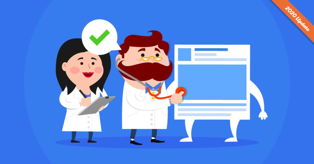 A doctor checking up a facebook ad