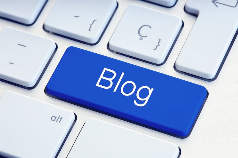 A word Blog as a key on a keyboard