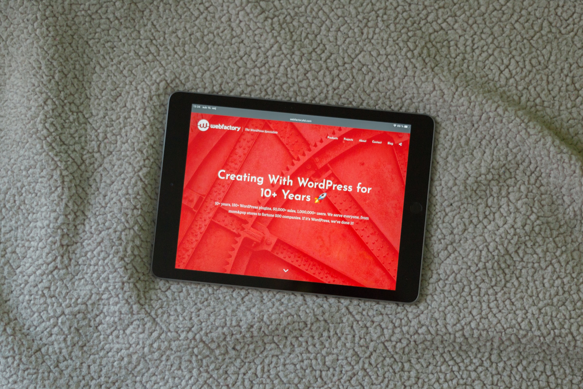 Website made using wordpress