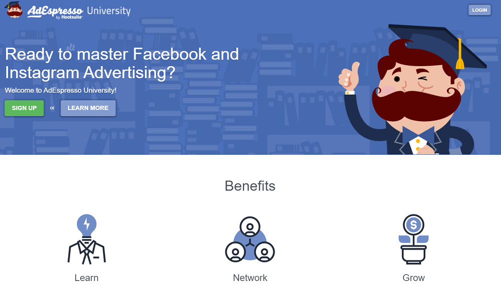 AdEspresso University Sales Page