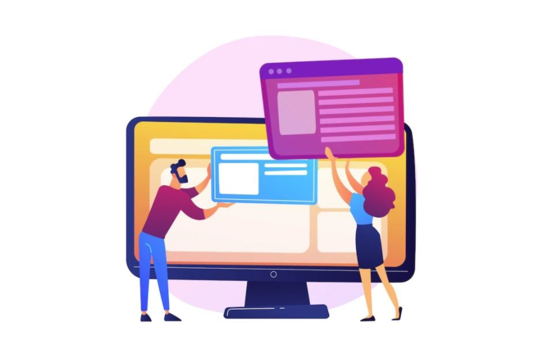 Two people adding new files for accomplishments and awards