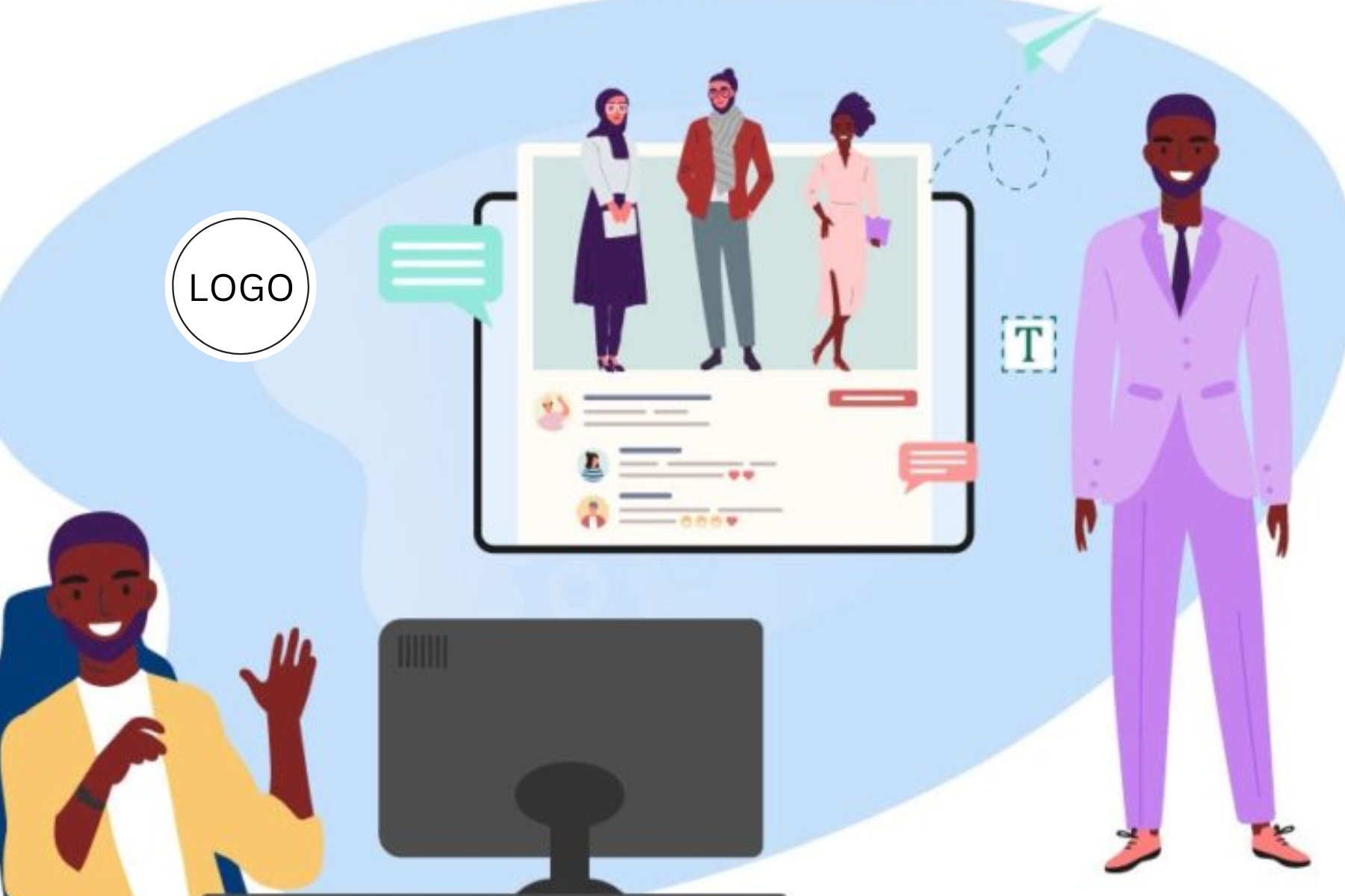 A man displaying social proof on their website