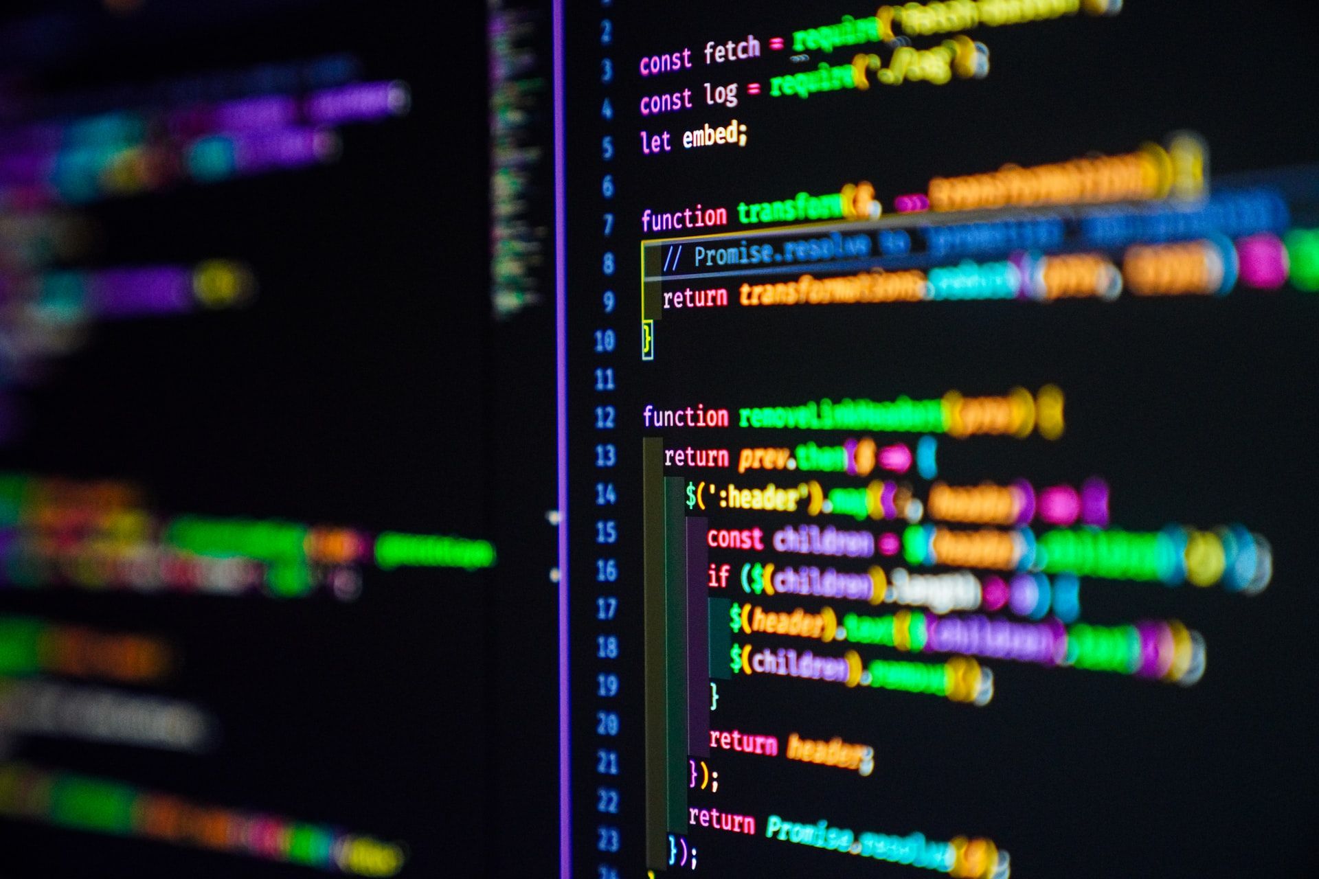 Codes on a monitor