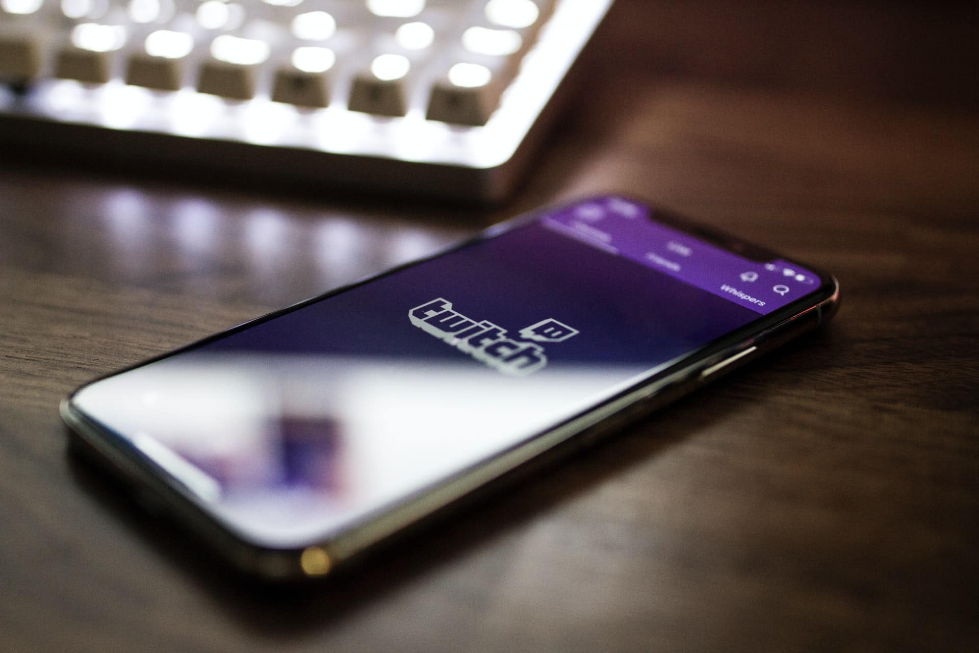 Twitch logon on a phone