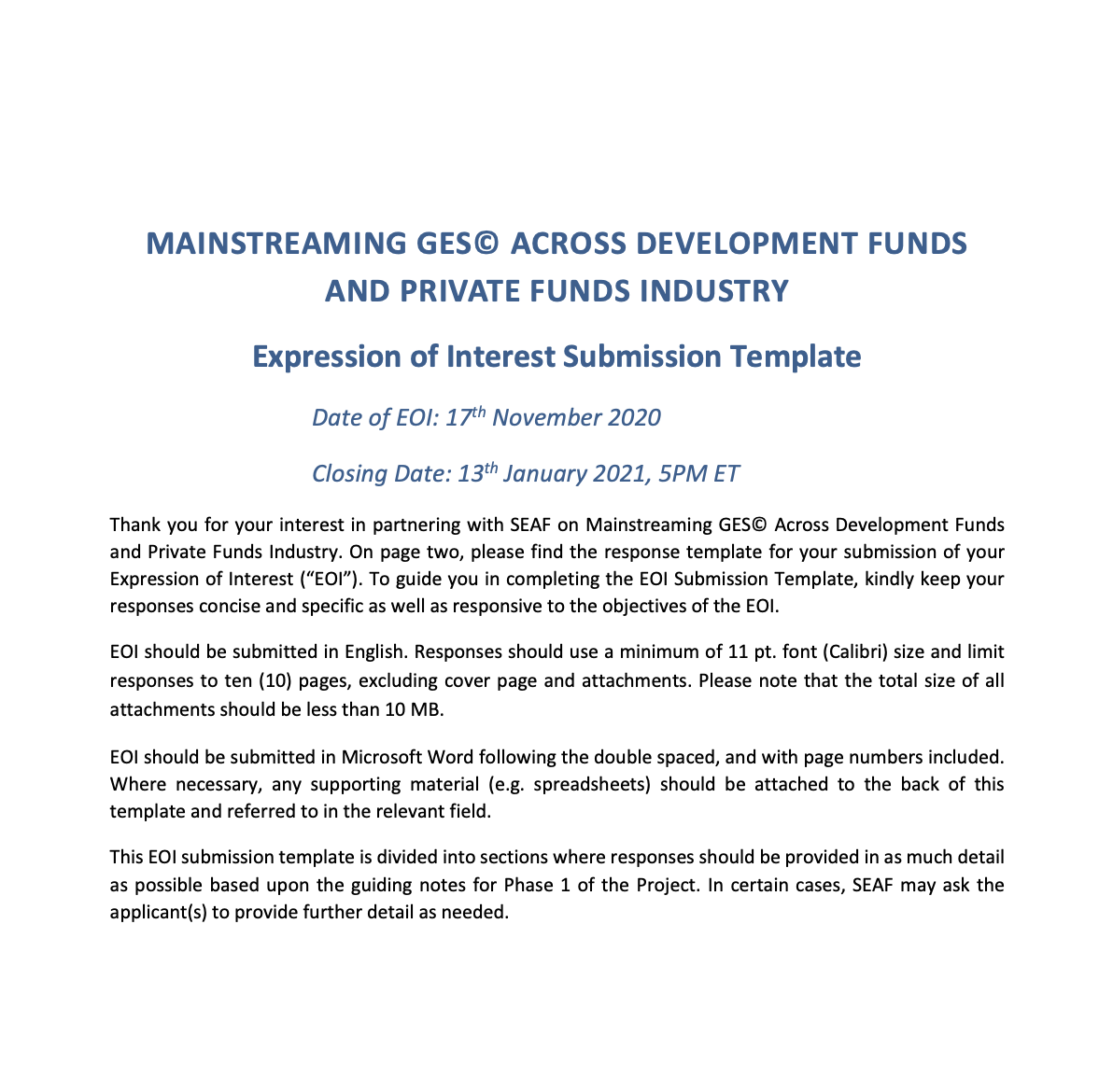 Top 7 Secrets To Mastering Investment Expression Of Interest