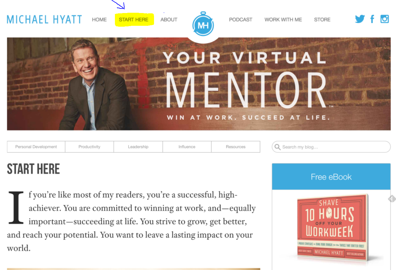 Start Here Page