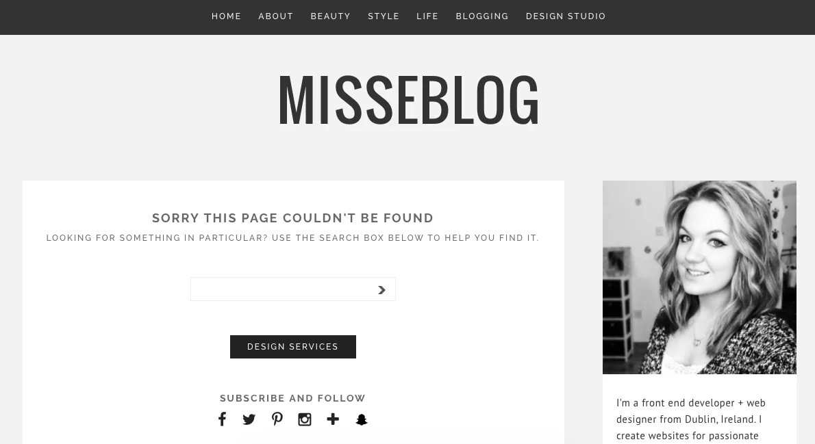 Custom 404 Page